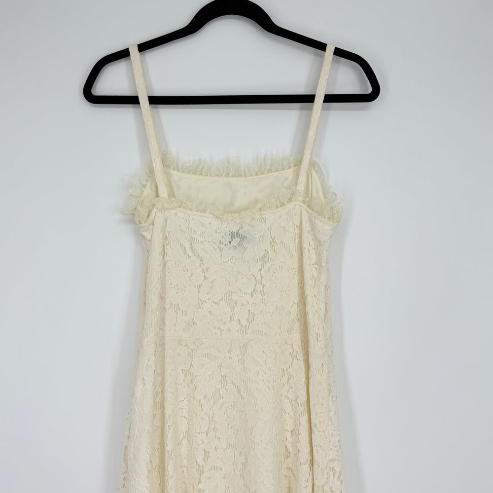 Temperley London Coco Lace Midi Dress Ivory Square Neck Womens US 8 - Picture 4 of 12